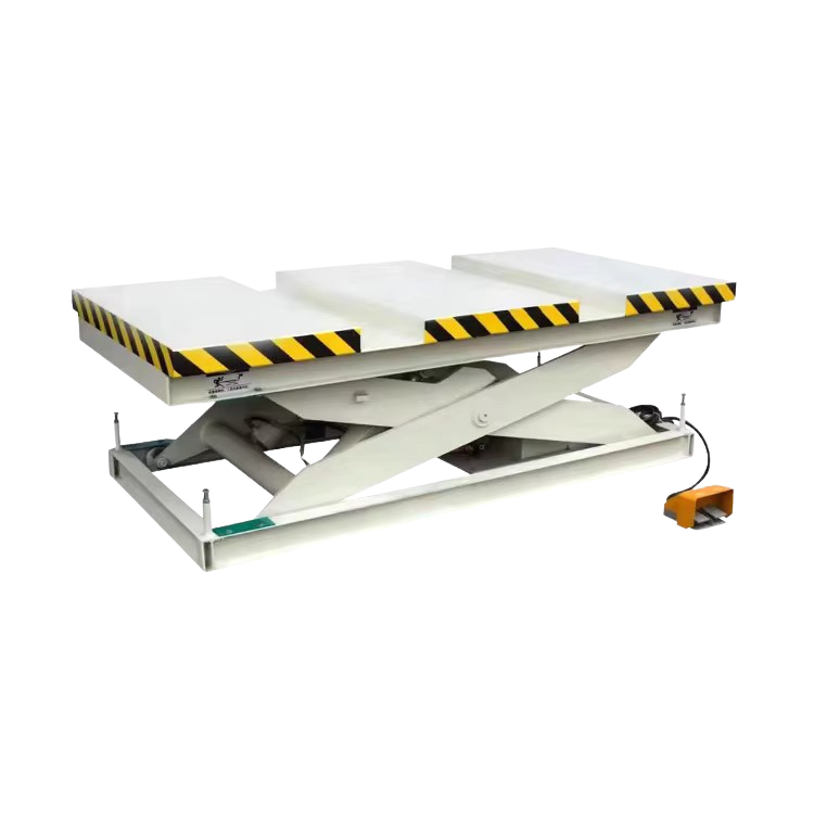 Hydraulic scissor lift loading table for automated sheet handling